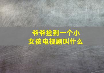 爷爷捡到一个小女孩电视剧叫什么