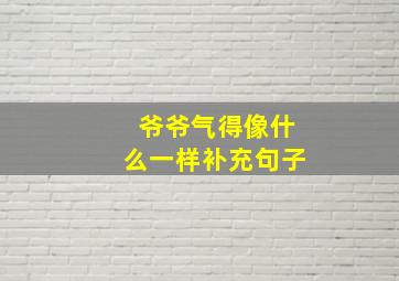 爷爷气得像什么一样补充句子