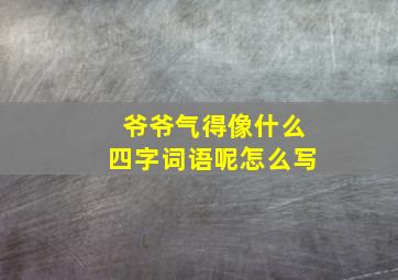 爷爷气得像什么四字词语呢怎么写