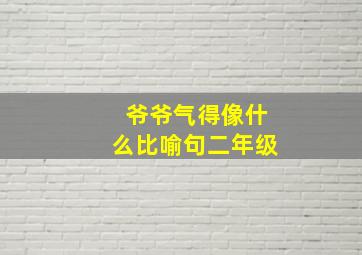 爷爷气得像什么比喻句二年级