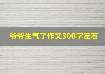 爷爷生气了作文300字左右