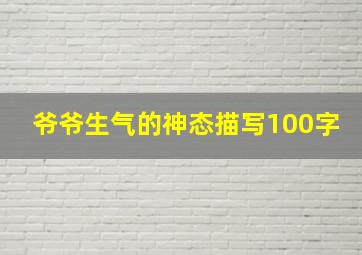 爷爷生气的神态描写100字