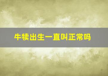 牛犊出生一直叫正常吗