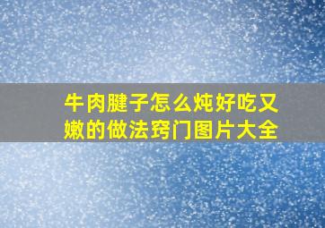 牛肉腱子怎么炖好吃又嫩的做法窍门图片大全