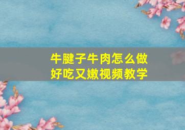 牛腱子牛肉怎么做好吃又嫩视频教学