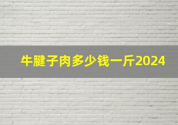 牛腱子肉多少钱一斤2024