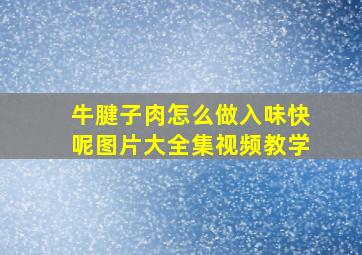 牛腱子肉怎么做入味快呢图片大全集视频教学