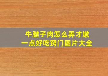 牛腱子肉怎么弄才嫩一点好吃窍门图片大全