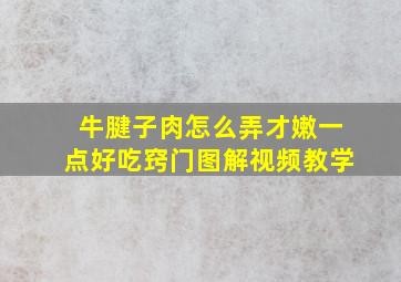 牛腱子肉怎么弄才嫩一点好吃窍门图解视频教学