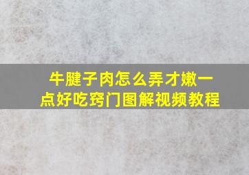 牛腱子肉怎么弄才嫩一点好吃窍门图解视频教程