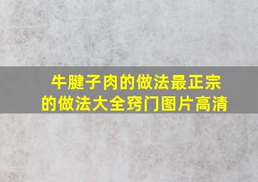 牛腱子肉的做法最正宗的做法大全窍门图片高清