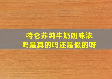 特仑苏纯牛奶奶味浓吗是真的吗还是假的呀