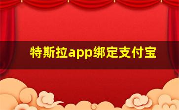 特斯拉app绑定支付宝