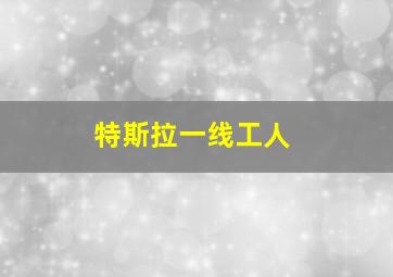 特斯拉一线工人