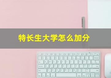 特长生大学怎么加分