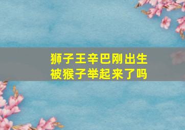 狮子王辛巴刚出生被猴子举起来了吗