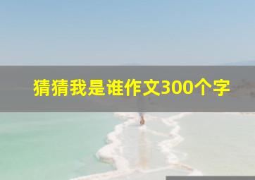 猜猜我是谁作文300个字