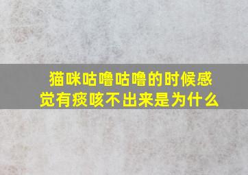 猫咪咕噜咕噜的时候感觉有痰咳不出来是为什么