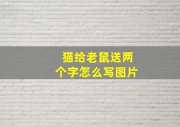 猫给老鼠送两个字怎么写图片