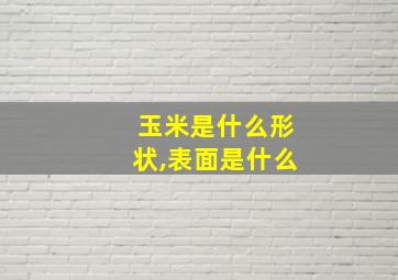 玉米是什么形状,表面是什么