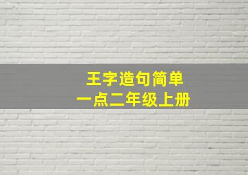 王字造句简单一点二年级上册