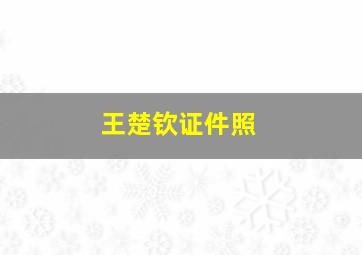 王楚钦证件照