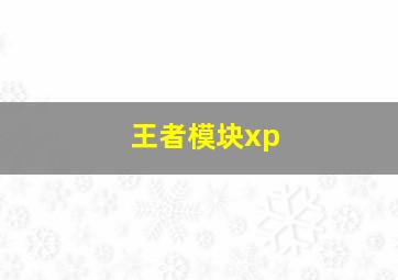 王者模块xp