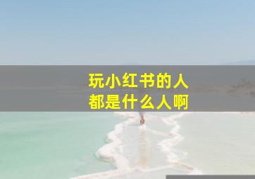 玩小红书的人都是什么人啊