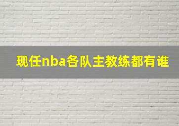 现任nba各队主教练都有谁