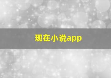 现在小说app