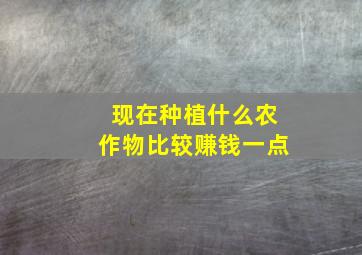 现在种植什么农作物比较赚钱一点