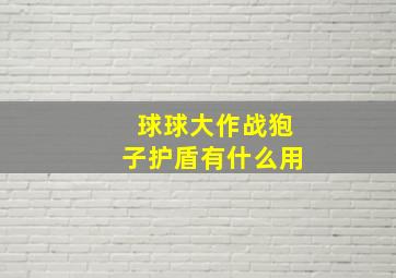 球球大作战狍子护盾有什么用