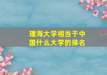 理海大学相当于中国什么大学的排名