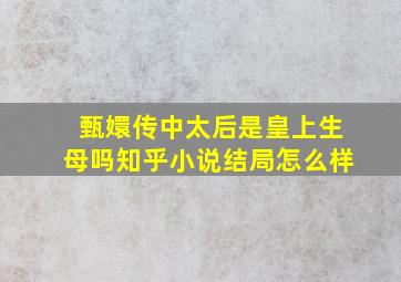 甄嬛传中太后是皇上生母吗知乎小说结局怎么样