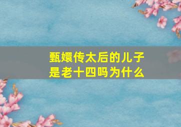 甄嬛传太后的儿子是老十四吗为什么