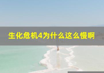 生化危机4为什么这么慢啊