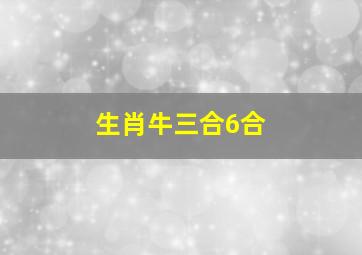 生肖牛三合6合