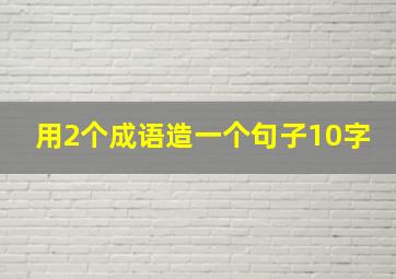 用2个成语造一个句子10字