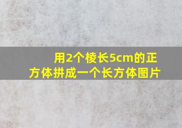 用2个棱长5cm的正方体拼成一个长方体图片