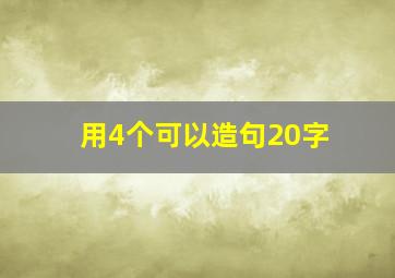 用4个可以造句20字