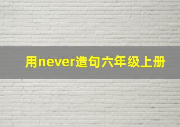 用never造句六年级上册