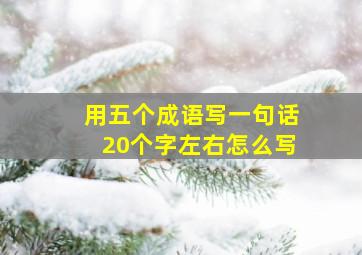 用五个成语写一句话20个字左右怎么写