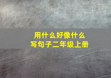 用什么好像什么写句子二年级上册