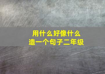 用什么好像什么造一个句子二年级