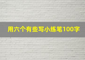 用六个有些写小练笔100字