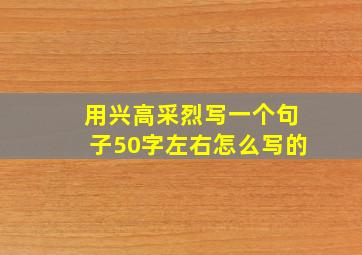 用兴高采烈写一个句子50字左右怎么写的