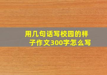 用几句话写校园的样子作文300字怎么写