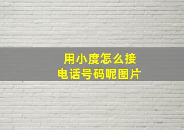 用小度怎么接电话号码呢图片