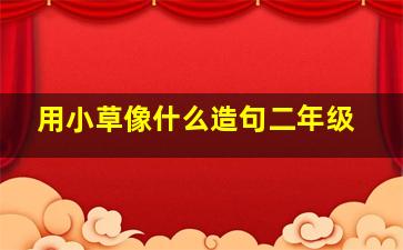 用小草像什么造句二年级