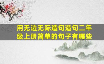 用无边无际造句造句二年级上册简单的句子有哪些